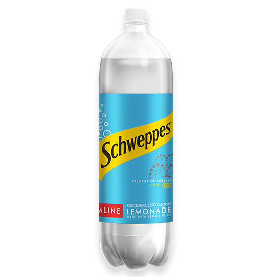 Schweppes Watermelon Melon Soda Mixer bottle on white background.