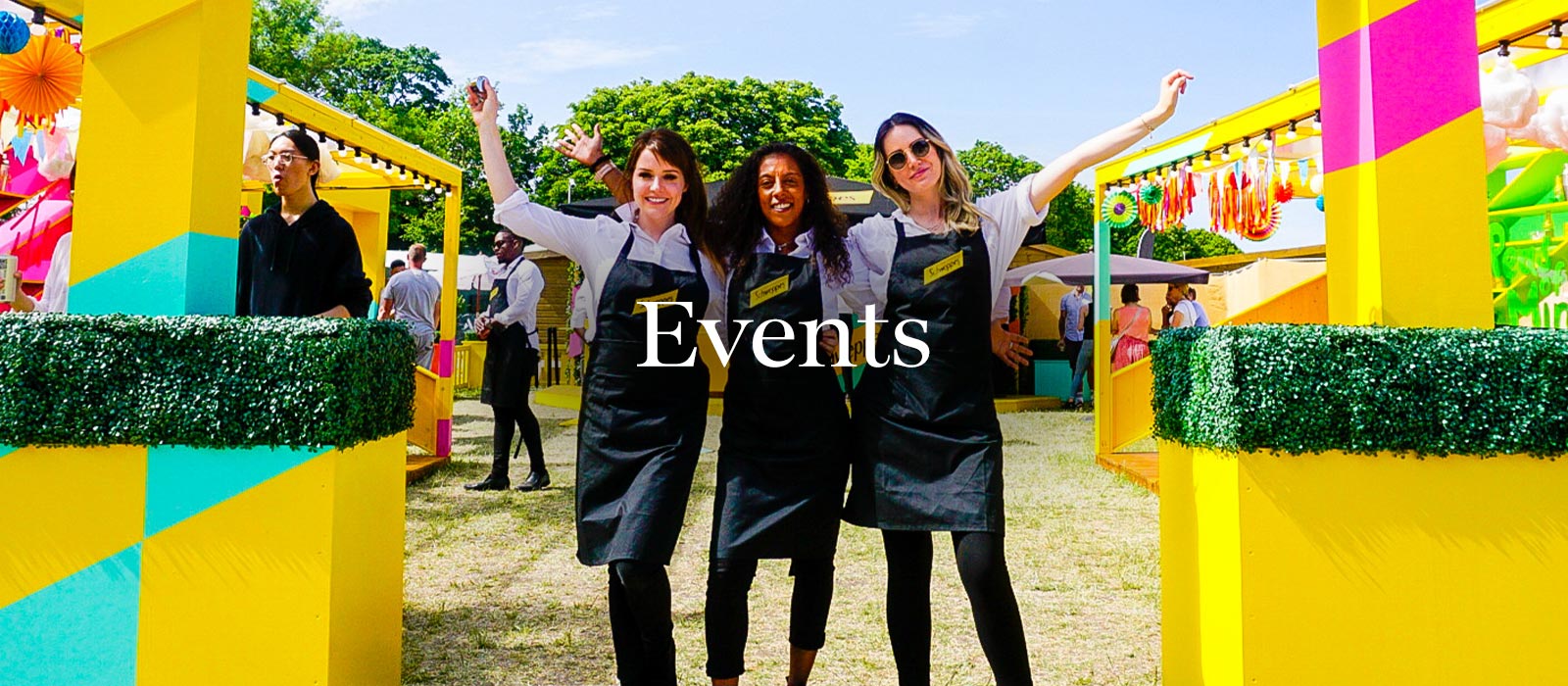people at a outdoor schweppes event