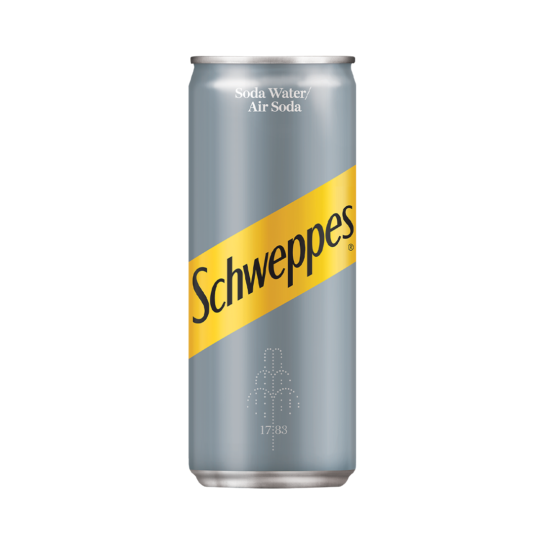 Schweppes Soda Water can