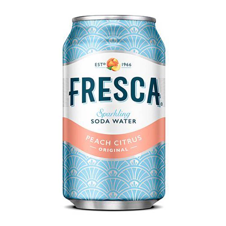 Can of Peach Citrus on white background