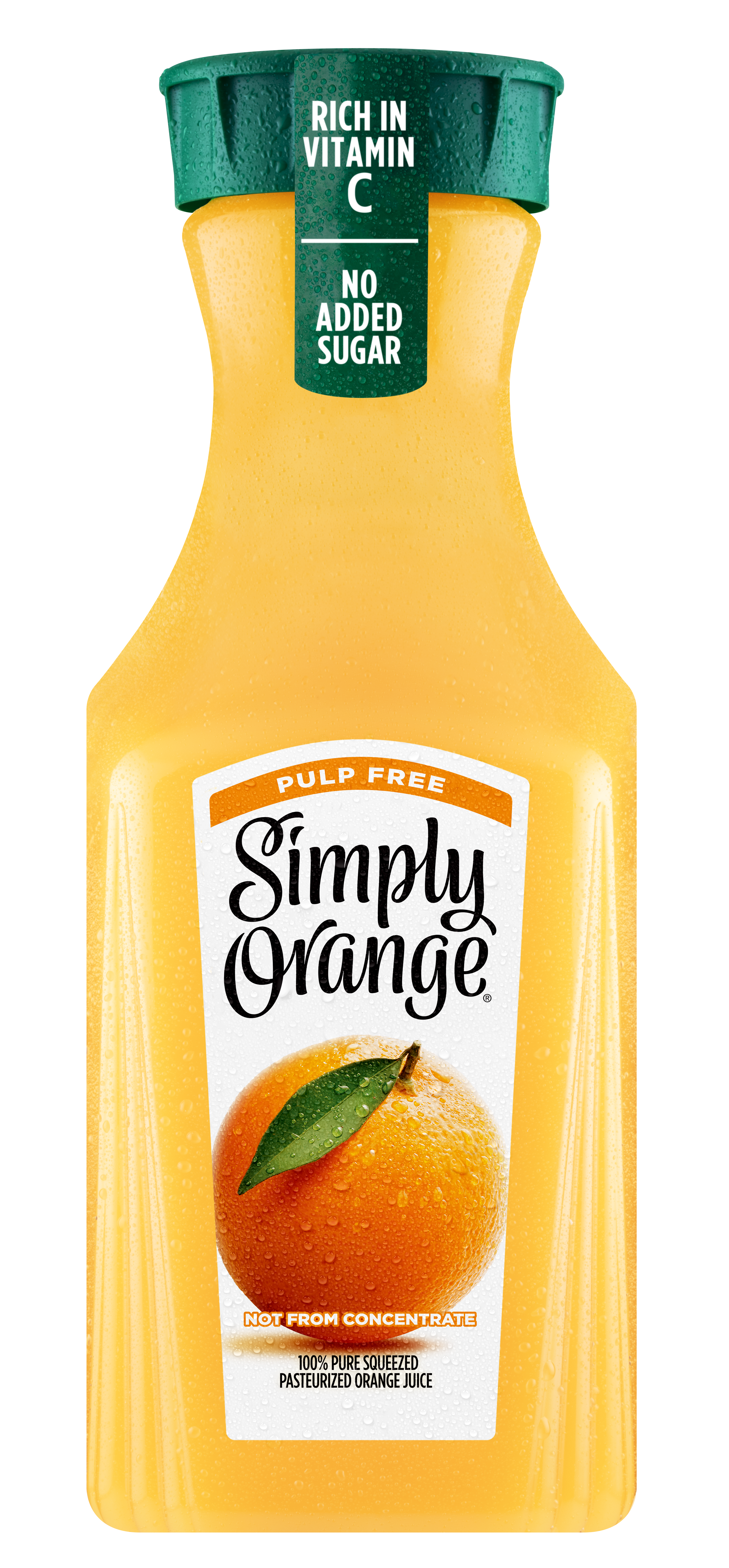 Simply Orange Pulp Free Juice Bottle, 52 fl oz
