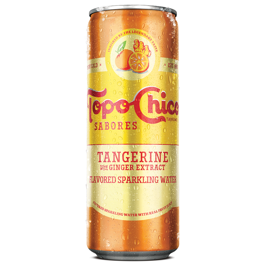 Topo Chico Sabores Tangerine with Ginger Extract- 12 oz 4 pack