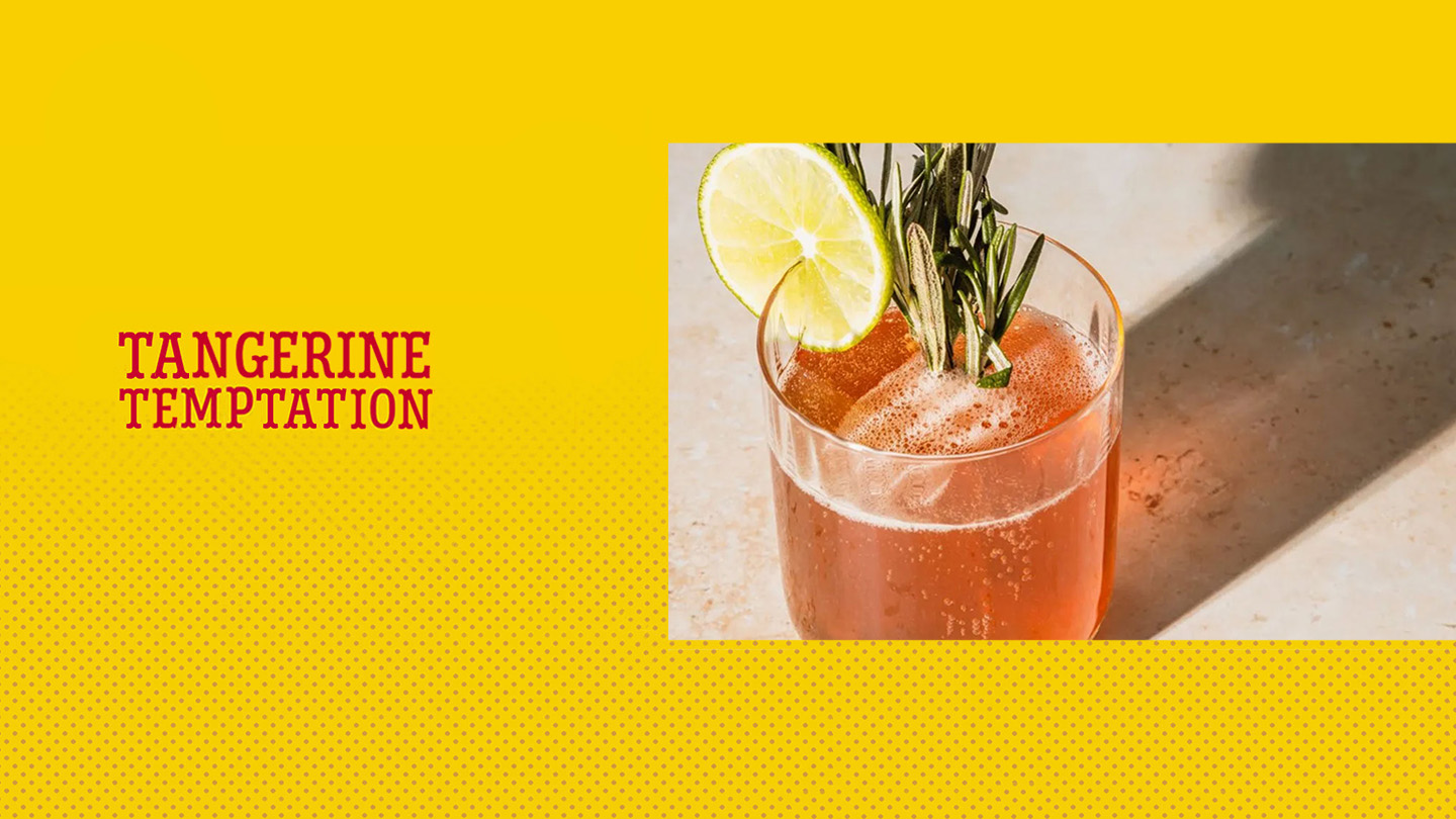 A glass of Tangerine Temptation