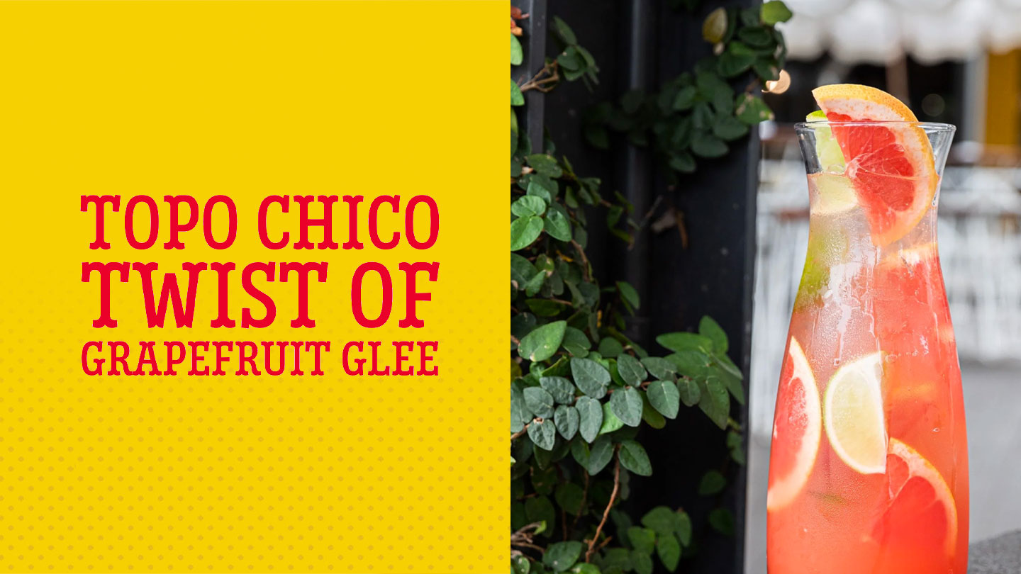 A glass of Grapefruit Glee